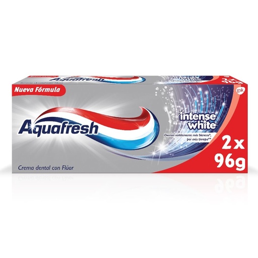 AQUAFRESH PASTA DOBLE INTESE WHITE 96 GR X 2 UNID