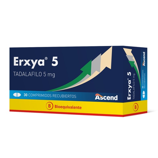 ERXYA 5 MG X 30 COMPRIMIDOS RECUBIERTOS (TADALAFILO)