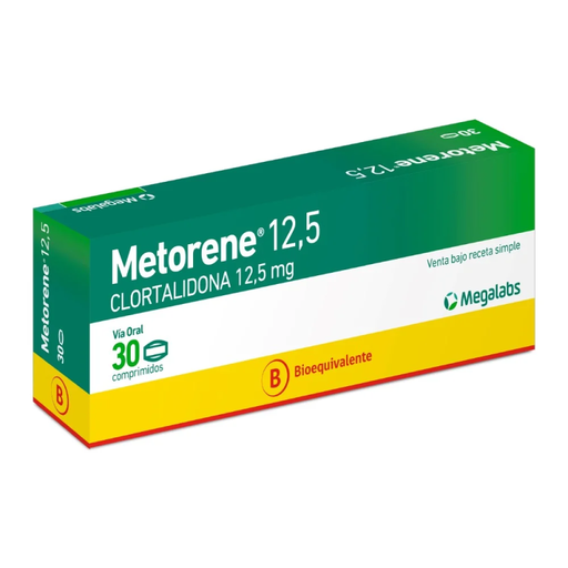 METORENE 12,5 MG X 30 COMP (CLORTALIDONA)