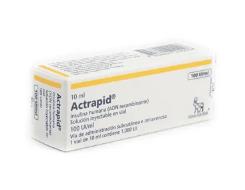ACTRAPID INSULINA CRIST 100 U/ML SOL INY 10ML (PTM) (REFR:REQUIERE CADENA DE FRIO)