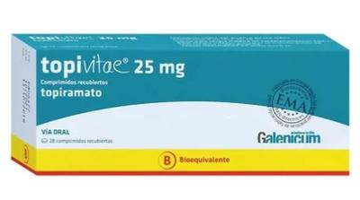 TOPIVITAE 25 MG X 28 COMP(TOPIRAMATO)