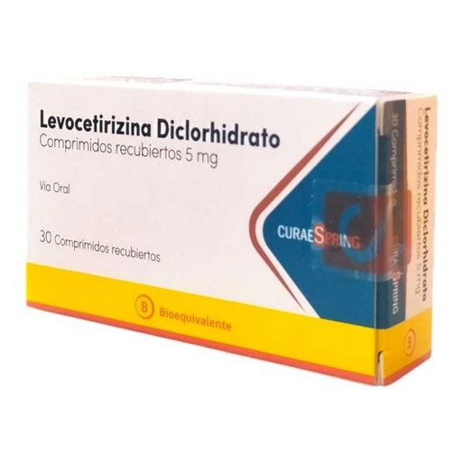 LEVOCETIRIZINA 5 MG CURAESPRING X 30 COMP (GENER)
