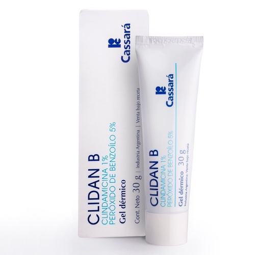 CLIDAN B GEL 30 GR(CLINDAMICINA/PEROXIDO BENZOILO)(REFR:REQUIERE CADENA DE FRIO) (copiar)